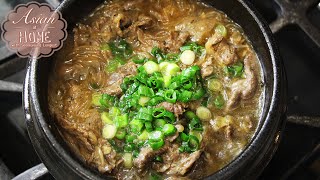 Ttukbaegi Bulgogi Korean Beef Stew in Clay Pot [upl. by Ahsilrak510]