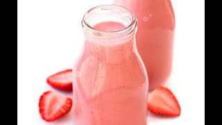 3 Ingredient Strawberry Smoothie Recipe [upl. by Lucille909]