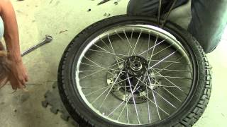 How To Change A Motorcycle Inner Tube [upl. by Anaitsirhc712]