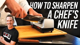 HOW TO SHARPEN A CHEFS KNIFE  Chefs Choice Model 15 Trizor Review  DADS THAT COOK [upl. by Gristede]