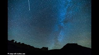 Time Lapse of Shooting Star Burning in the Sky Oct 2017 [upl. by Nalod]