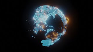 World Connection Animation Earth Spinning Globe Motion Graphics Loop [upl. by Nnylassej]