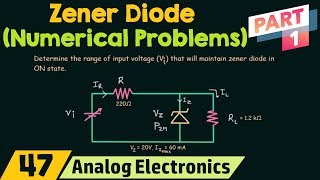 Zener Diode Numerical Problems Part 1 [upl. by Keisling101]