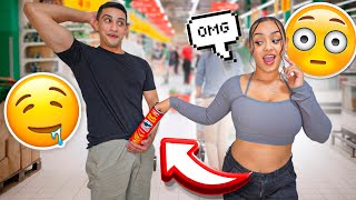 PRINGLES PRANK ON GIRLFRIEND IN PUBLIC [upl. by Salkcin249]