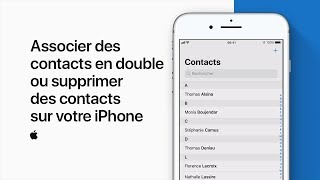 Associer des contacts en double ou supprimer des contacts sur votre iPhone — Assistance Apple [upl. by Portie]