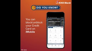 Blockunblock your Credit Card using iMobile app [upl. by Amos]