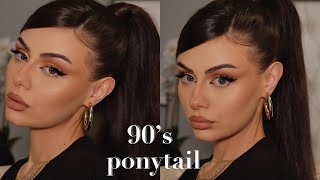 Quick amp Easy 90s Ponytail Tutorial  Trendy [upl. by Ottillia]