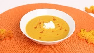 Roasted Butternut Squash Soup Recipe  Laura Vitale  Laura in the Kitchen Episode 660 [upl. by Nwahsuq]