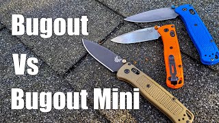 Benchmade Bugout vs Bugout Mini  Intuition Gear Review [upl. by Oetsira]