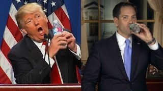 Trump mocks Rubios SOTU water incident [upl. by Aholla]