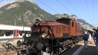 Schweizer Krokodil am Gotthard  Ce 68 II 14253 mit dem Erlebniszug San Gottardo 4K [upl. by Nolrak125]