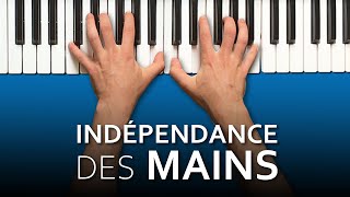 Indépendance des mains au piano  3 exercices pour débutants [upl. by Malvina]