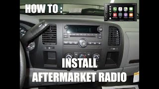 0713 CHEVY GMC AFTERMARKET RADIO INSTALL [upl. by Hettie419]