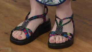 Alegria Embellished TStrap Sandals  Roz on QVC [upl. by Allerus]