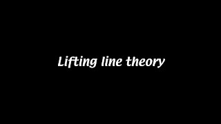 Lifting line theory Aerodynamics 16 [upl. by Alor]