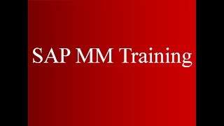 SAP ECC MM Training  Master Data Video 3  SAP MM Material Management [upl. by Trebbor]