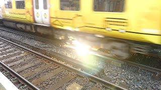 Merseyrail 507 009 making arcs at Birkdale station [upl. by Nosnar]