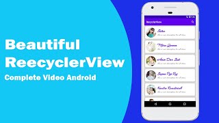 RecyclerView  CardView Android Studio  Beautiful Linear Layout RecyclerView [upl. by Atteuqaj377]