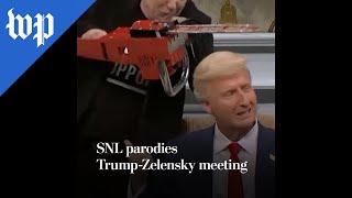 SNL parodies TrumpZelensky meeting [upl. by Ardnasxela]