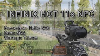 INFINIX HOT 11s NFC GAMETEST  HELIO G88  6GB RAM  ARENA BREAKOUT SE1 GAMEPLAY  MAP ALLEY [upl. by Bucher]