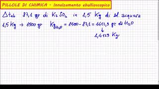 Pillole di Chimica  Innalzamento ebullioscopico [upl. by Bohun]