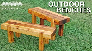 Simple Sturdy Outdoor Benches [upl. by Anemix]