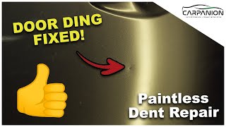 Door Ding Repair  Small Dent Fix PDR PaintlessDentRepair [upl. by Inhoj302]