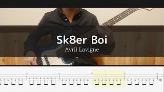 Avril Lavigne  Sk8er Boi  Bass Cover TAB [upl. by Stenger]