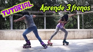 Tutorial aprende 3 frenos patines en línea y quads [upl. by Brittain]