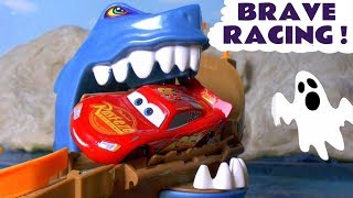 McQueen Brave Racing Stories with Toy Cars [upl. by Asum]