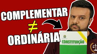 O QUE É LEI COMPLEMENTAR E O QUE É LEI ORDINÁRIA  O DIREITO E EU [upl. by Menis]