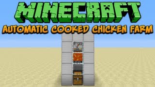 Minecraft Automatic Cooked Chicken Farm Tutorial [upl. by Ly]