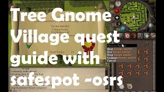 OSRS Tree Gnome Village Quest Guide with safespot [upl. by Reemas]