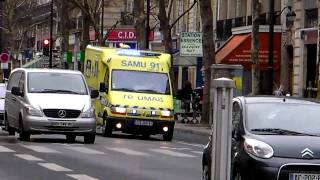 Paris Ambulance SAMU 91 Responding to Emergency with French Siren [upl. by Dragoon496]