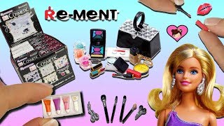 Barbie Doll Miniature Make up Collection  Dollhouse Toy Cosmetic Rement [upl. by Jacobson553]