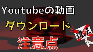 【 Youtube 規約違反 】違法なダウンロードはダメ！youtubeの動画を端末に保存するときの注意点とは？ [upl. by Lovett940]