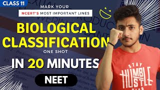 Biological Classification Class 11  Biology  For NEET  Full Revision In 20 Minutes [upl. by Cosme]