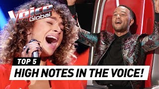 OUTSTANDING HIGH NOTES in The Voice [upl. by Sascha]