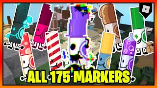 ALL 175 MARKERS in FIND THE MARKERS  Roblox [upl. by Marquardt]