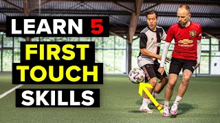 Learn 5 EASY first touch skills to beat a defender [upl. by Amabil]