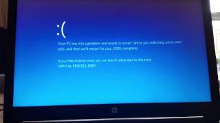 Windows 10  CRITICALPROCESSDIED [upl. by Abbub]