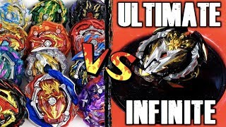 THE ULTIMATE INFINITE BEYBLADE vs ALL GT BEYBLADES [upl. by Norton10]