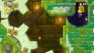 Acorn Plains Crushing Cogs Tower All Star Coins New Super Mario Bros U Deluxe [upl. by Folly]