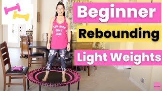 Beginner 15Minute Rebounding Workout amp Core Standing Up Abs [upl. by Noreg751]