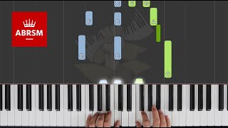 Andante  ABRSM Piano Grade 3 2021 amp 2022 B2  Synthesia Piano tutorial [upl. by Rriocard107]