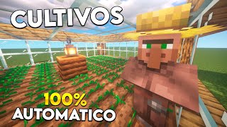 🥕 Granja de Cultivos 100 Automática  Minecraft Tutorial 119 [upl. by Enegue]