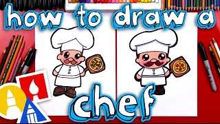 How To Draw A Cartoon Chef [upl. by Siblee]