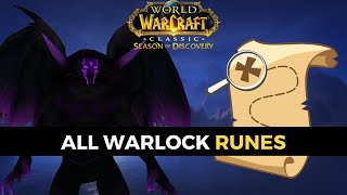 WoW SOD All Warlock Rune Locations Guide [upl. by Tnemelc]