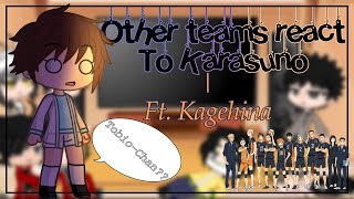 Haikyuu react Other teams react to Karasuno¿original kagehina Mayleniix [upl. by Elleinnod]