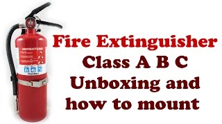 ABC Fire Extinguisher  First Alert Home Safety  Types Extinguishers Classes Class A B C  DIYdoers [upl. by Quenby]